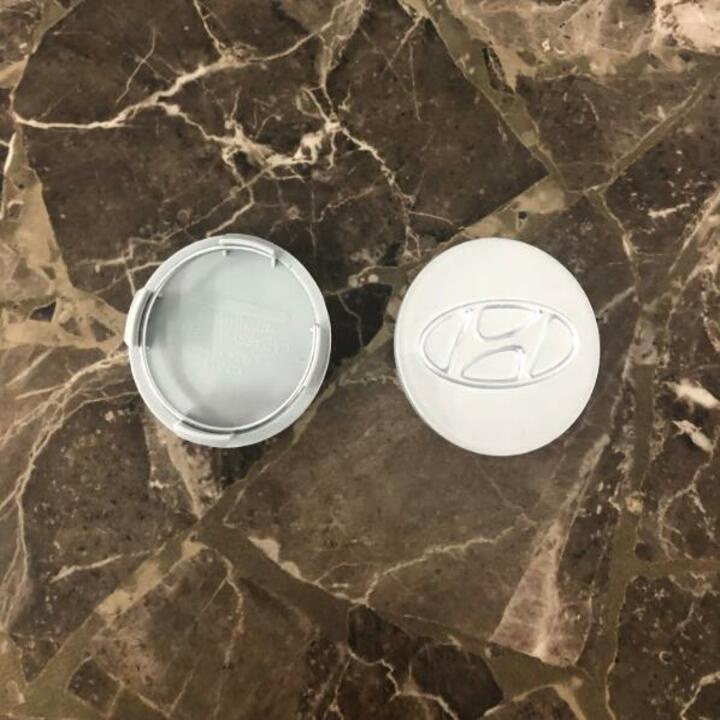 Logo chụp mâm, ốp vành la zăng bánh xe ô tô Hyundai, đường kính 60MM và 65MM, chất liệu nhựa ABS cao cấp