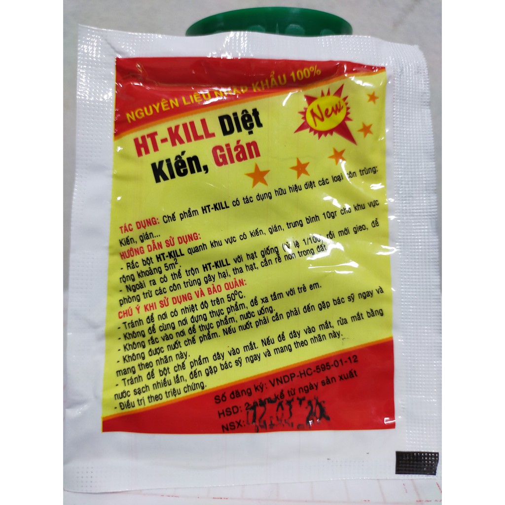 Set 5 gói Thuôc' xử lý kiến, gián , côn trùng