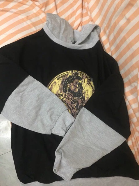 [ORDER] [ẢNH THẬT] Áo Nỉ Ulzzang Phối Tay Dáng Rộng - Áo Sweatshirt Phong Cách Ulzzang Hàn Quốc