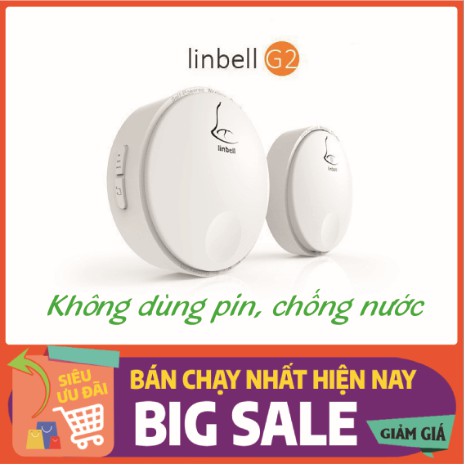 CHUÔNG CỬA KHÔNG DÂY CAO CẤP KHÔNG PIN [LINBELL G1 - G2] CHỐNG NƯỚC - BẢO HÀNH 12 THÁNG 1 ĐỔI 1