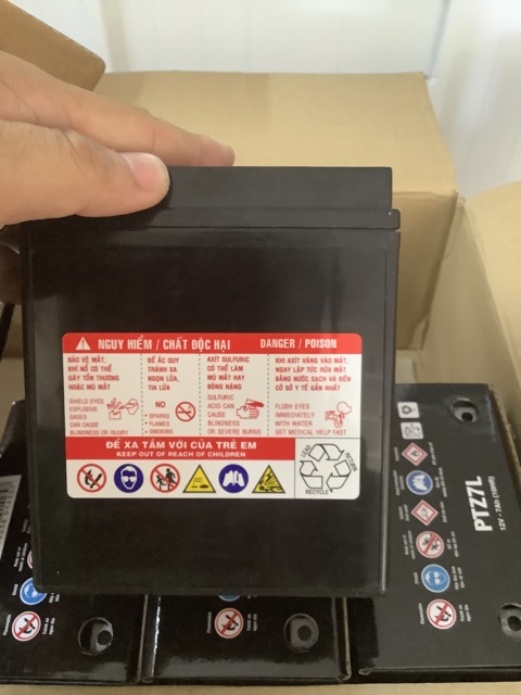 Bình Ắc Quy Khô ĐỒNG NAI PTZ7L  - Dành cho DYLAN 150, SH125 Italia, Vespa Lx125, Old LEAD 125, PIAGGIOLIBETTY,