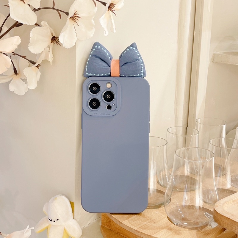 (SIÊU RẺ) Ốp lưng iphone procam có gắn nơ bông 7plus/8/8plus/x/xr/xs/11/12/13/pro/max/plus/promax