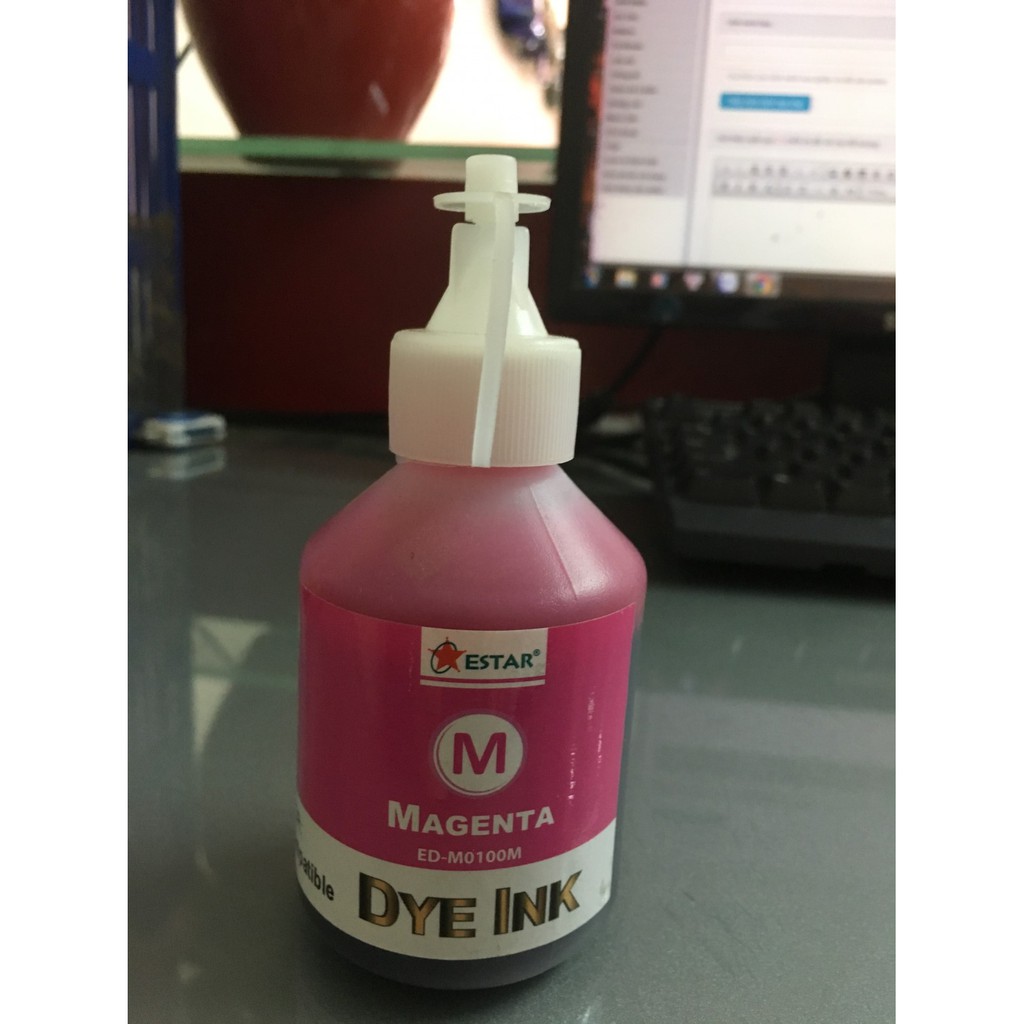 MỰC IN PHUN MÀU EPSON DYE MAGENTA 100ML (MÀU ĐỎ)