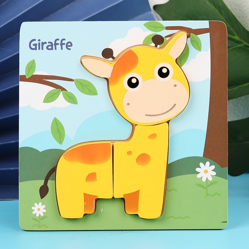 Đồ chơi giáo dục, bảng ghép gỗ thông minh nhiều chủ đề 3D