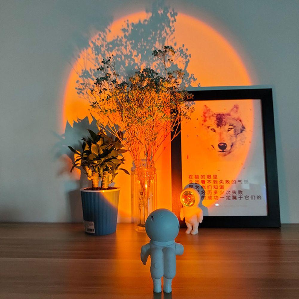 YIYU Đèn Ngủ Chiếu Hình Robot Phi Hành Gia Mặt Trời Cà Phê Cầu Vồng