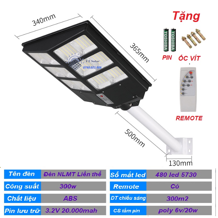 Đèn Năng Lượng Mặt Trời , Đèn Năng Lượng Mặt Trời Tấm Pin Liền Thể ,Công Xuất Cao 1400W, 1000w, 800w, 600W , IP67