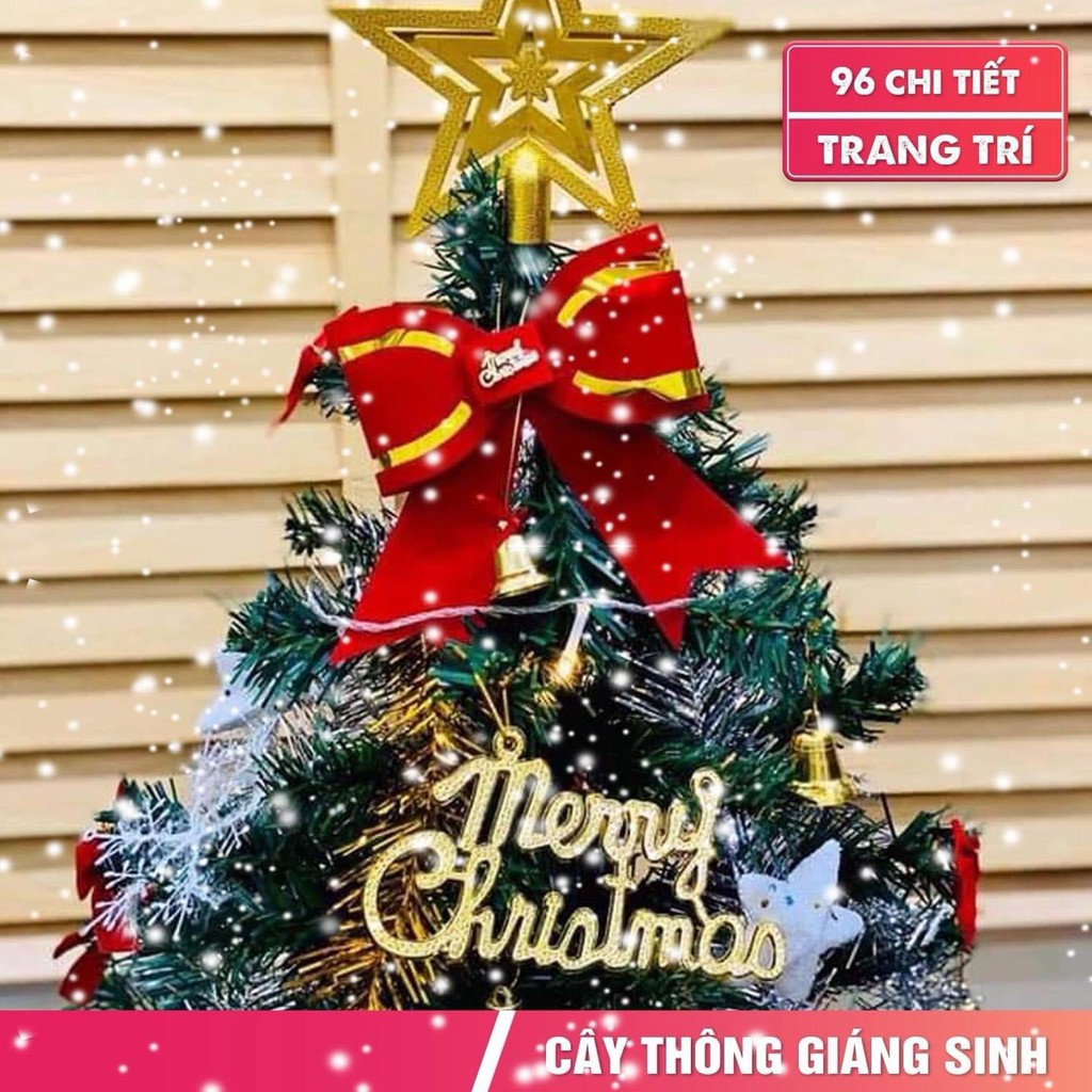 Combo CÂY THÔNG NOEL cao 1m6 và phụ kiện 96 ĐỒ TRANG TRÍ