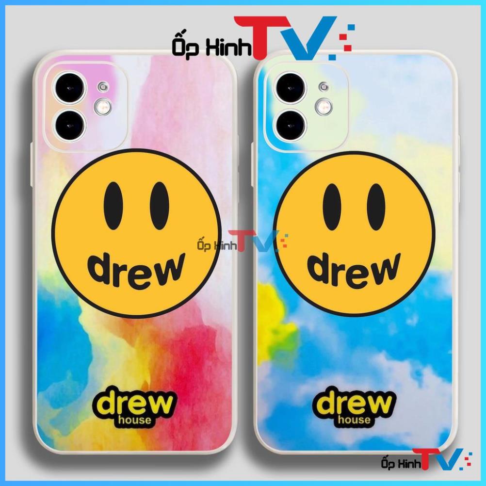 Ốp lưng iPhone Drew cạnh viền vuông silicon mềm dẻo cho iphone 6/6s/7/8/X/XS/XR/11/12/13 Pro Plus Max cute dễ thương đẹp