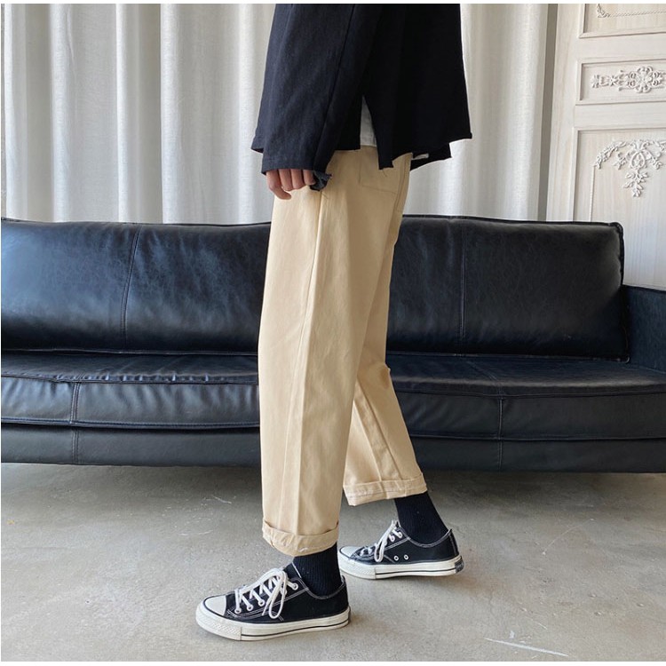 Quần Baggy Nam Basic Chất Kaki Mềm Trơn Màu Phong Cách Trẻ Trung Thời Trang MixxStore QUAN NAM 060V1