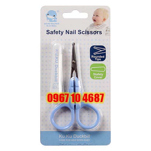 Dụng cụ kéo cắt móng tay cho bé bằng nhựa và hợp kim cao cấp kuku ku3017a