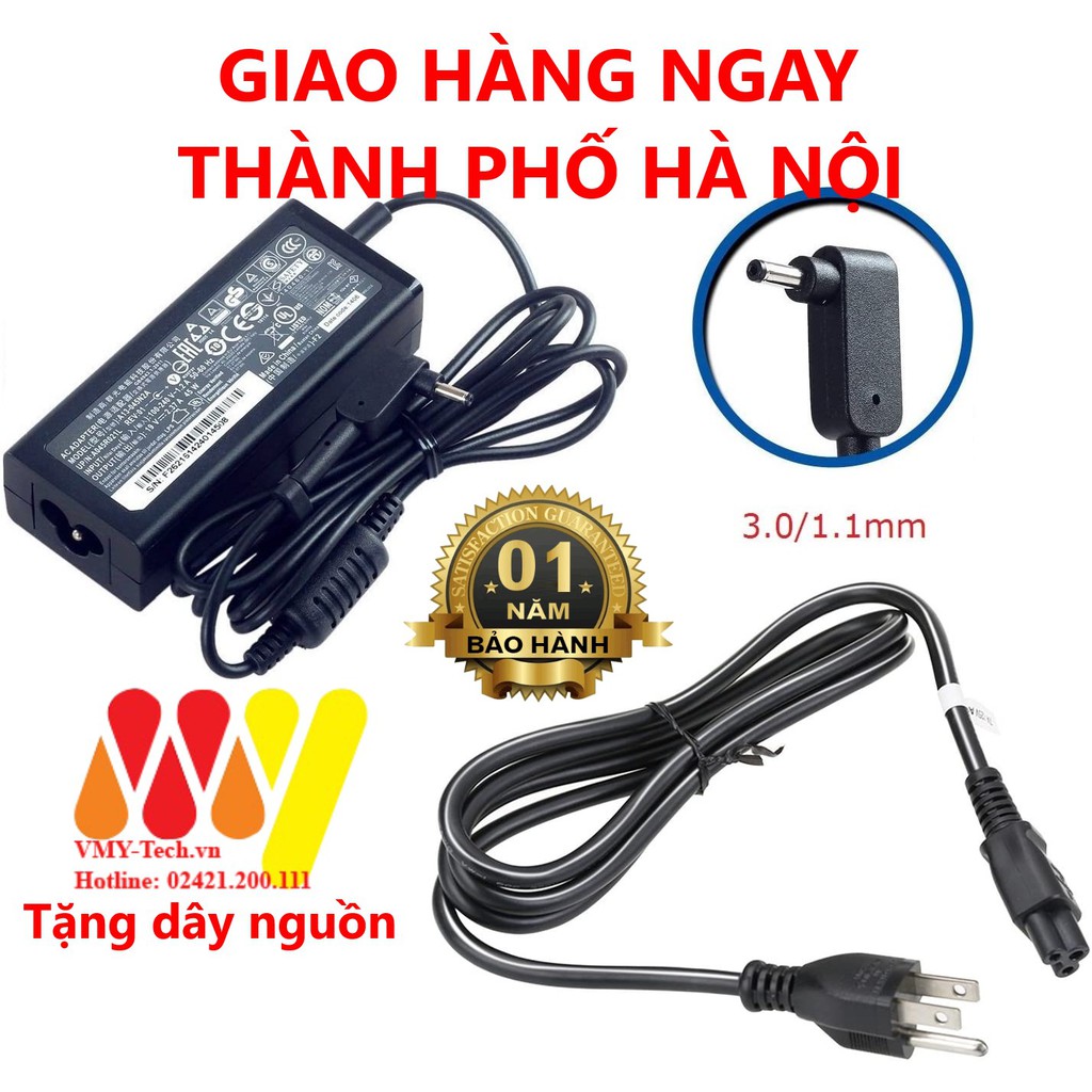 Sạc Adapter Laptop Acer 19V-2.37A 45W Chân Nhỏ (3.0mm*1.1mm)