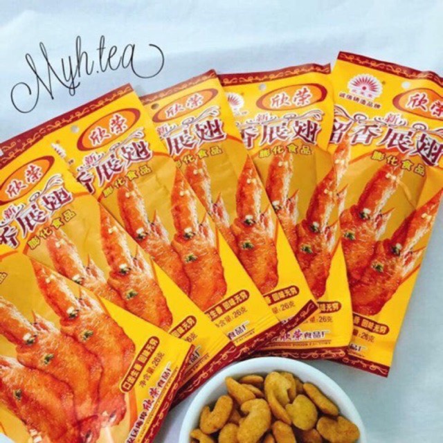 10 Gói Bim Bim Cánh Gà Chiên Giòn, Snack Gà Cay Siêu Ngon