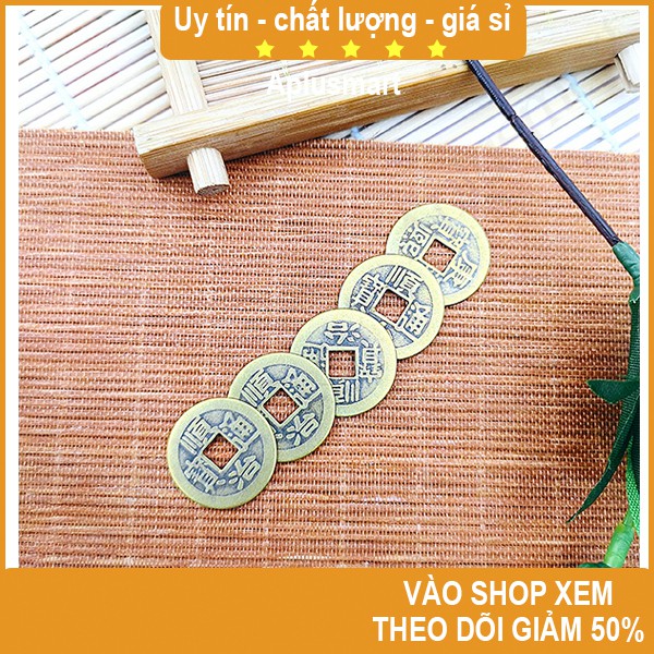 Combo 5 đồng xu cổ phong thủy bằng đồng đường kính 2.7cm ✅FREESHIP 🚛 Đồng xu cổ- Aplusmart