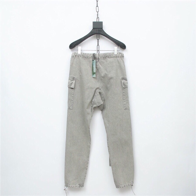 Quần jeans Fear Of God grey Jiujitsu cargo pants