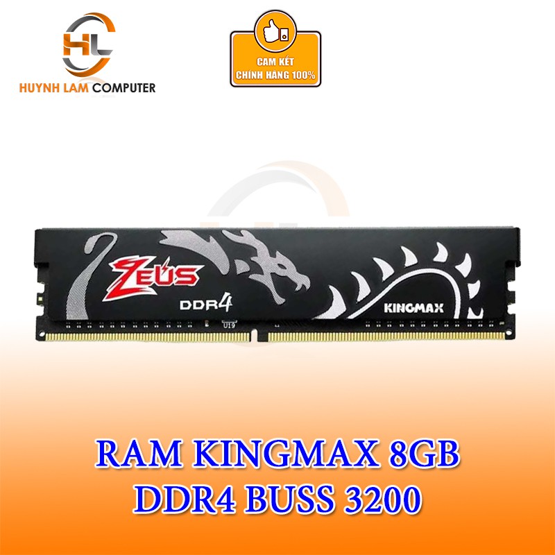 Ram 8GB Kingmax Zeus DDR4 3200MHZ Tản Đen Viễn Sơn Phân phối thumbnail