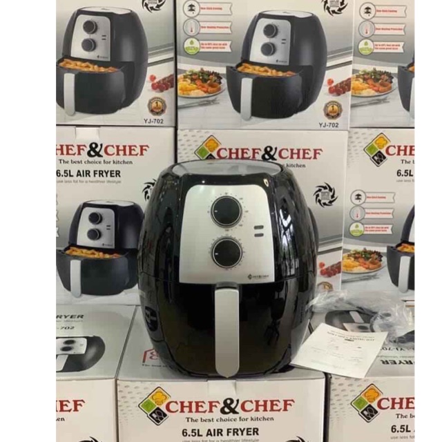 [Mã ELHADEV giảm 4% đơn 300K] Nồi chiên không dầu CHEF&amp;CHEF YJ-702 6.5 lít Air Fryer