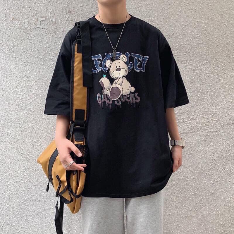 Áo Thun Tay lỡ form rộng unisex - oversize phông Teddy