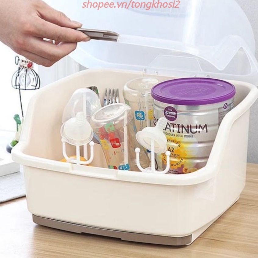 Giá Úp Bình Sữa Có Nắp Đậy An Toàn Cho Bé