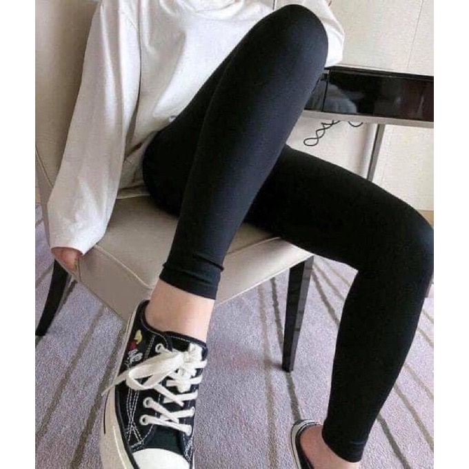 Quần legging nữ quần legging nữ vải thun siêu co giãn nâng mông cạp cao