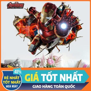 Người sắt iron man - siêu anh hùng -decal trang trí ấn tượng dkn110- decalhcm