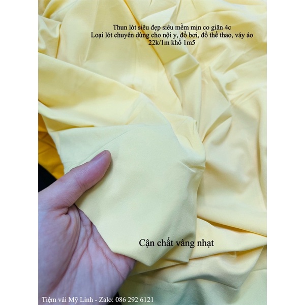 Vải thun lót - thun lạnh mềm mịn 6 màu khổ 1.5m lót chuyên dùng may đồ bơi, thể thao, váy áo, may váy body