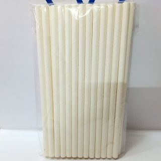 100 ống hút giấy trắng phi 8 dài 20cm