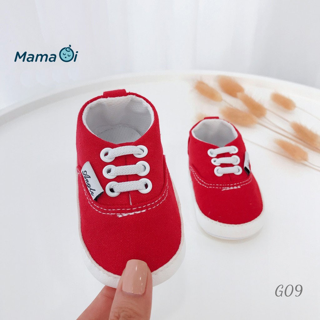 G09 Giày bata cho bé màu đỏ vải mềm nhẹ form vừa chân cho bé tập đi của Mama Ơi - Thời trang cho bé