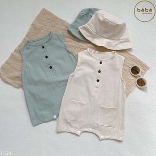Set body bé trai kèm mũ bèo mặc hè siêu xinh 1164