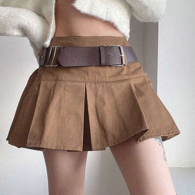 Chân váy thô xoè kèm belt dáng ngắn Quảng châu