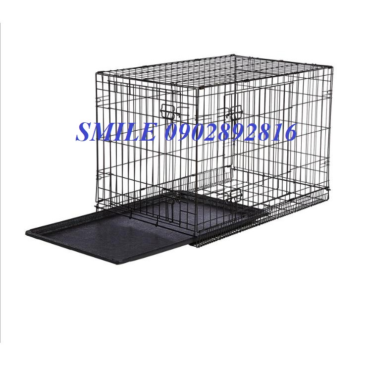 [GẤP GỌN] CHUỒNG CHÓ,MÈO,PET THÚ CƯNG LỒNG GẤP GỌN SƠN TĨNH ĐIỆN Size 70x50x60cm (chó mèo dưới 10kg)