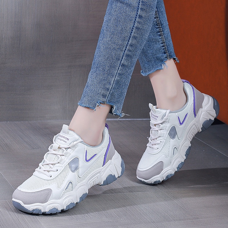 Giày thể thao IELGY thoáng khí màu sắc thời trang phong cách Hàn Quốc dành cho nữ