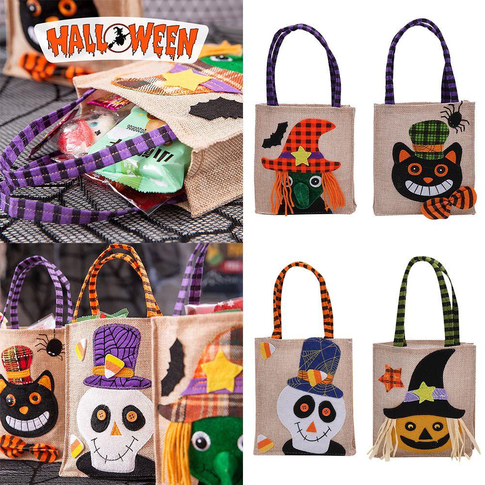 Túi Tote In Hình Phù Thủy Trang Trí Halloween