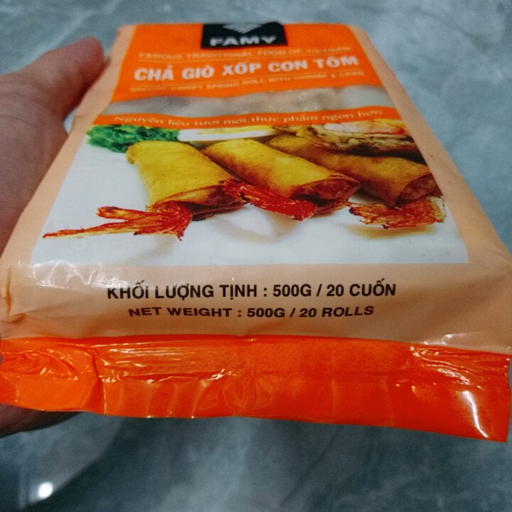 Chả giò xốp con tôm Famy 500g