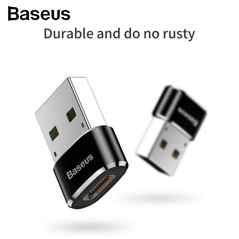 Đầu Baseus chuyển đổi cổng USB sang Type-C cho điện thoại/ máy tính bảng/ Notebook