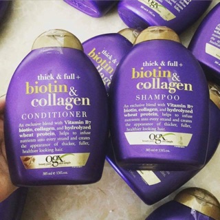 DẦU GỘI OGX Thick and Full Biotin and Collagen Shampoo 385ml