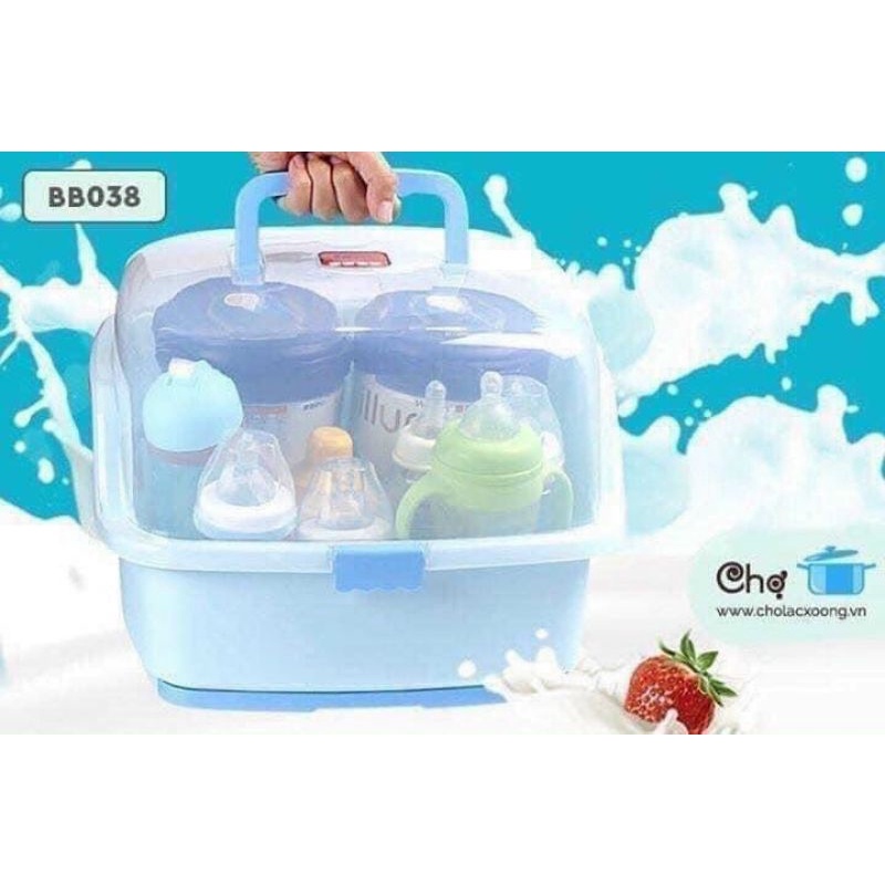 khay úp bình sữa Việt Nhật có nắp đậy có khay thoát nước