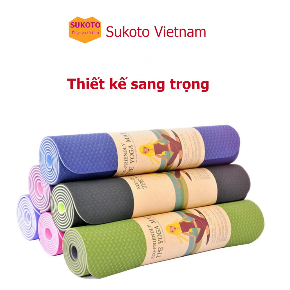 Thảm tập yoga TPE cao cấp 2 lớp 8mm