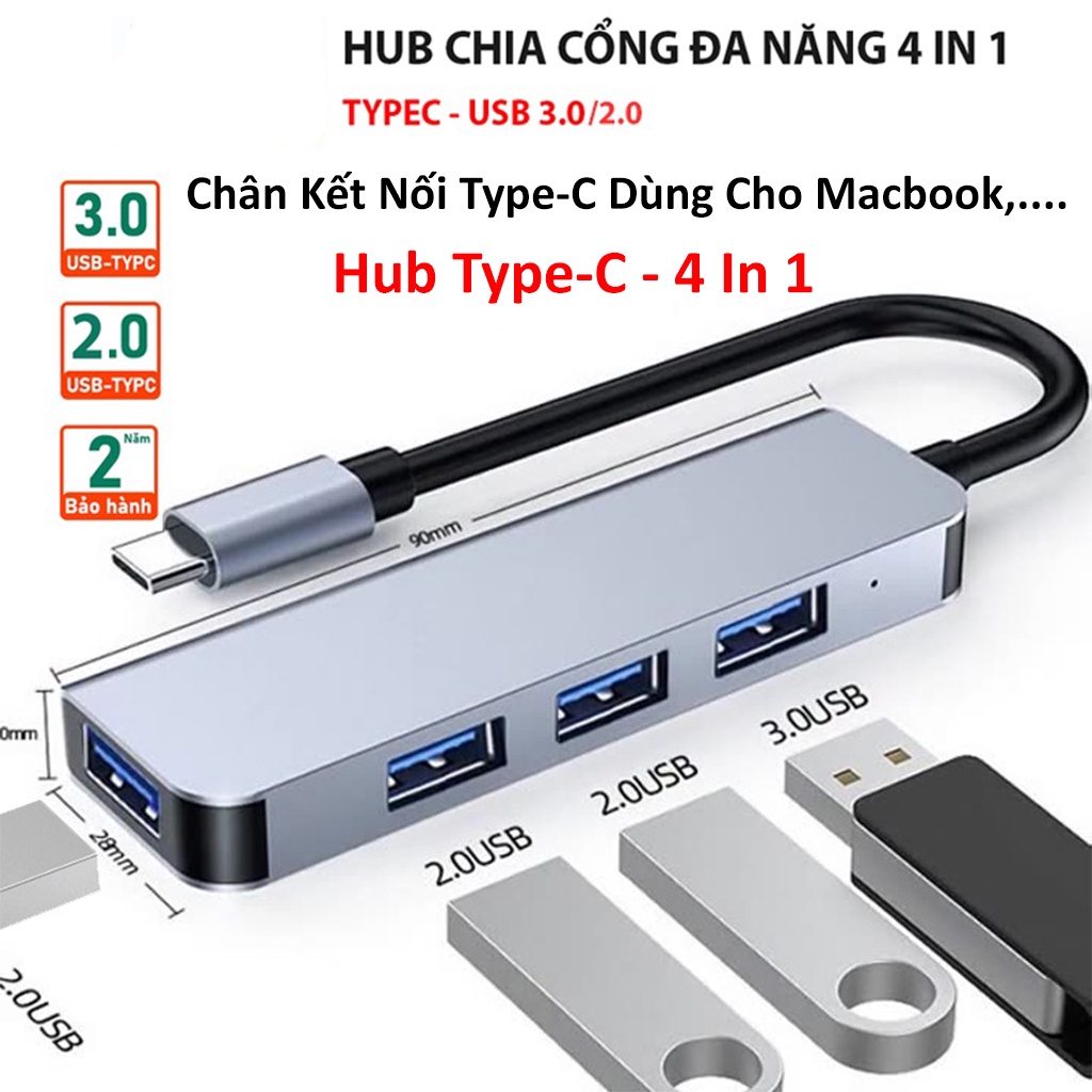 Hub Type C C8 đa năng 8 cổng, cổng LAN Gigabit RJ45 tốc độ truyền mạng 100Mbps - Hub chuyển đổi macboook C6 | BH 2 Năm