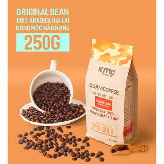 250g cà phê Arabica Gia Lai rang mộc - Original Bean - KMO QUÂN COFFEE