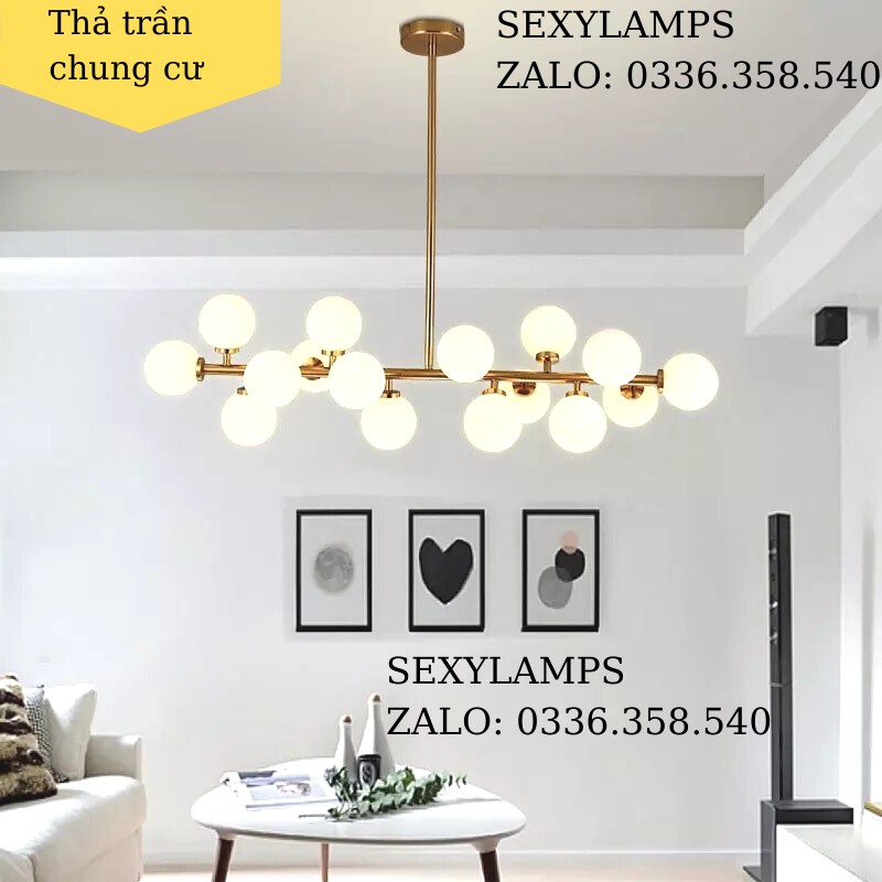 Đèn Thả Trang Trí Phòng, Bàn Ăn, Đẹp Cao Cấp. Tặng Kèm Bóng LED Thủy Tinh