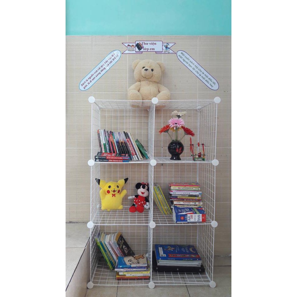 Lưới Sắt Decor , Thép Lắp Ghép Đa Năng, Giá Để sách Đồ Gia Dụng, Chuồng Size 35x35cm