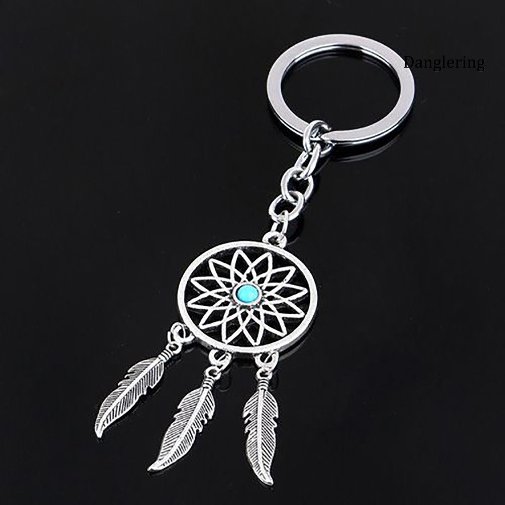 Móc khóa hình dream catcher đính đá sáng tạo sang trọng