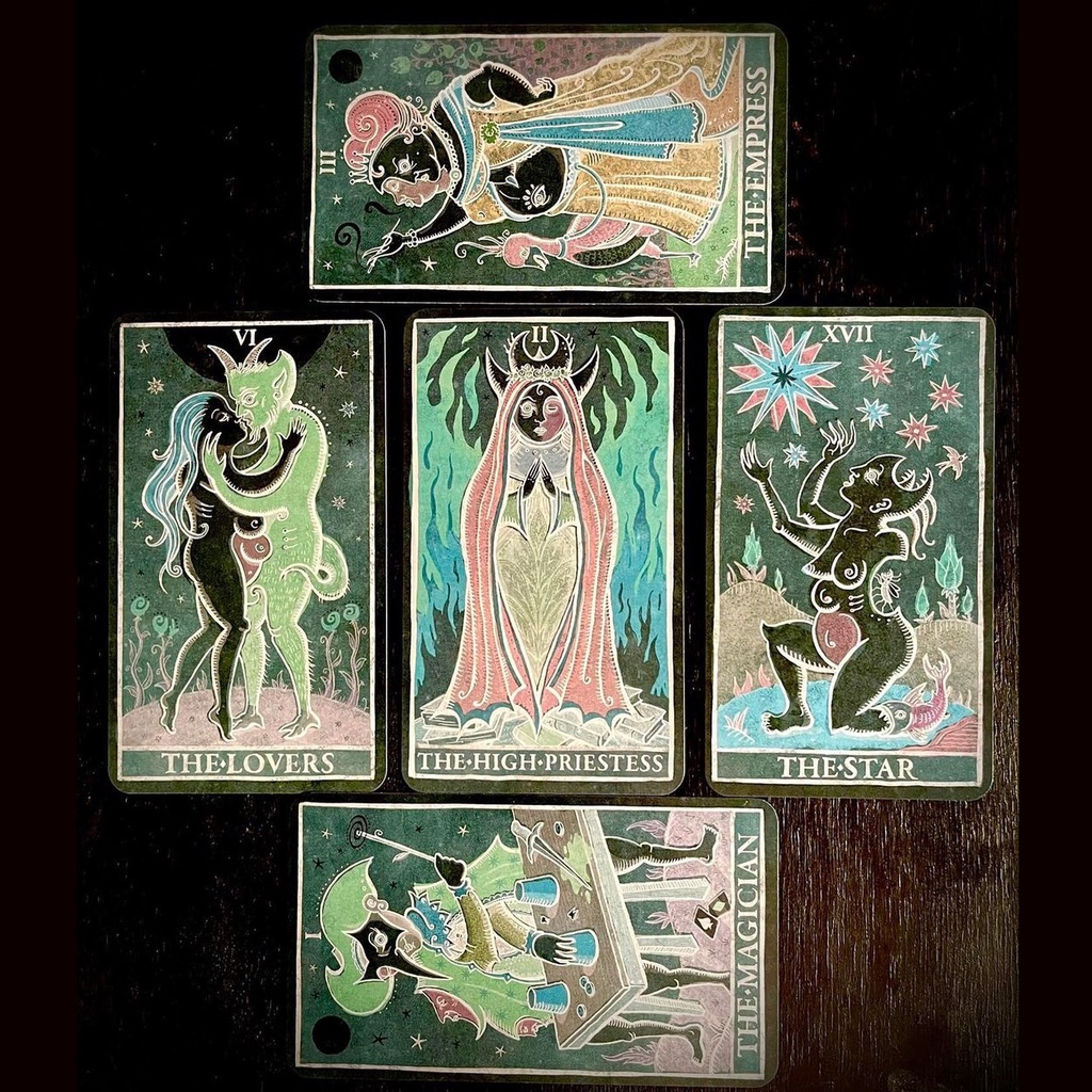 Bài Trionfi della Luna Tarot Aquadoxical Illustrated Pips Edition