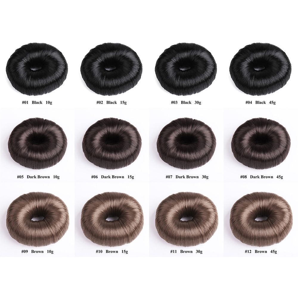 [Hàng mới về] Búi tóc giả màu đen thời trang thanh lịch cho nữ