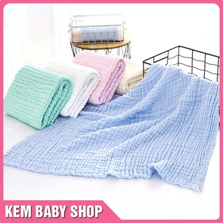 Khăn tắm cho bé 6 lớp vải xô màu trơn - Khăn tắm 6 lớp cho bé nhiều màu