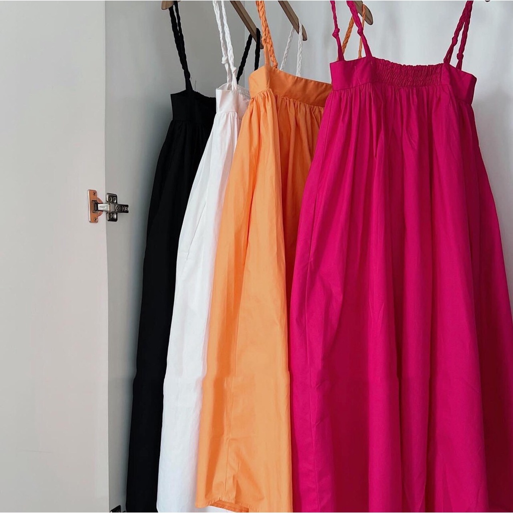 Đầm tết hai dây maxi dáng dài phong cách thời trang Hàn Quốc dành cho nữ | BigBuy360 - bigbuy360.vn
