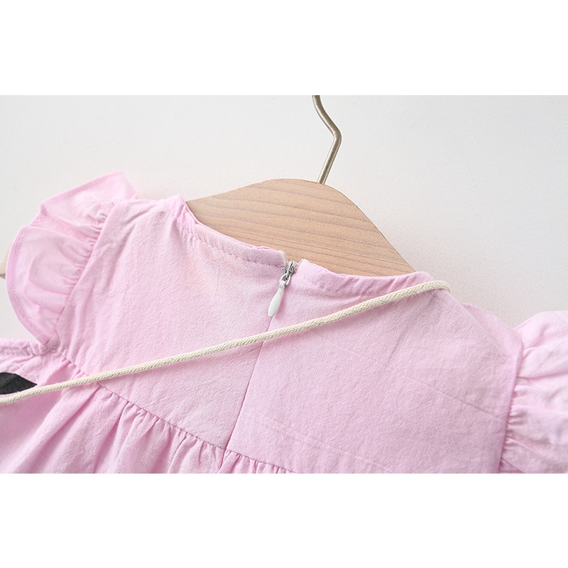 Đầm sát nách dáng xòe họa tiết dưa hấu dễ thương thời trang mùa hè cho bé gái 9 tháng - 3 tuổi