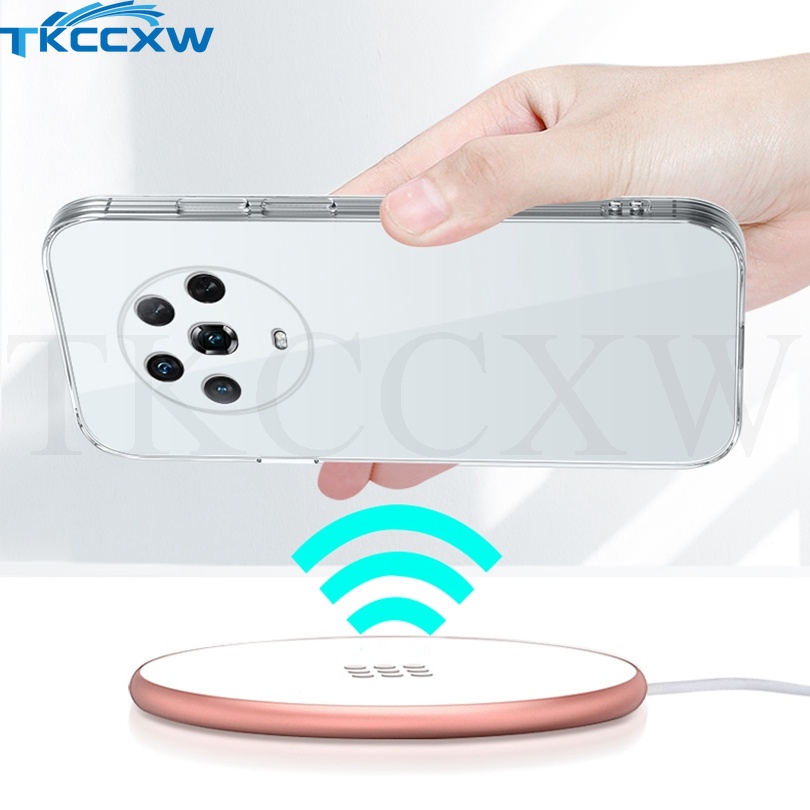 Ốp Điện Thoại Silicon Vuông Trong Suốt Honor View 10 20 30 40 9X Pro 8X X10 X30 Max X20 SE X30i Play 3 4 4T Pro Magic 3 4 Pro