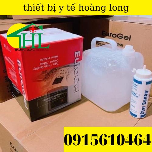 Gel siêu âm EUROGEL màu trắng can 5 lít