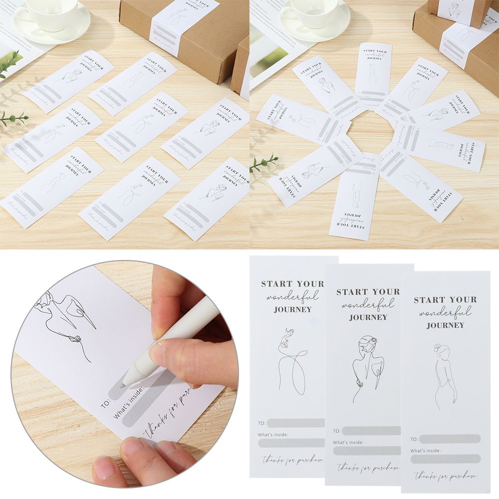 Set 50 miếng dán trang trí in chữ Thank You 6*15cm đa năng